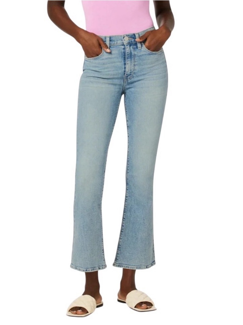 Hudson Barbara High Rise Bootcut Crop Jean Size 26 In Light Indigo Prism Blue